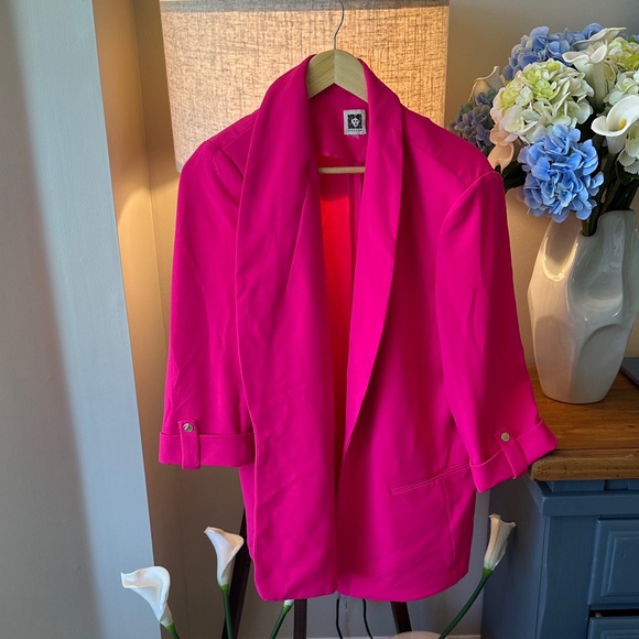 Anne Klein Bold Pink Blazer - Picture 1 of 3